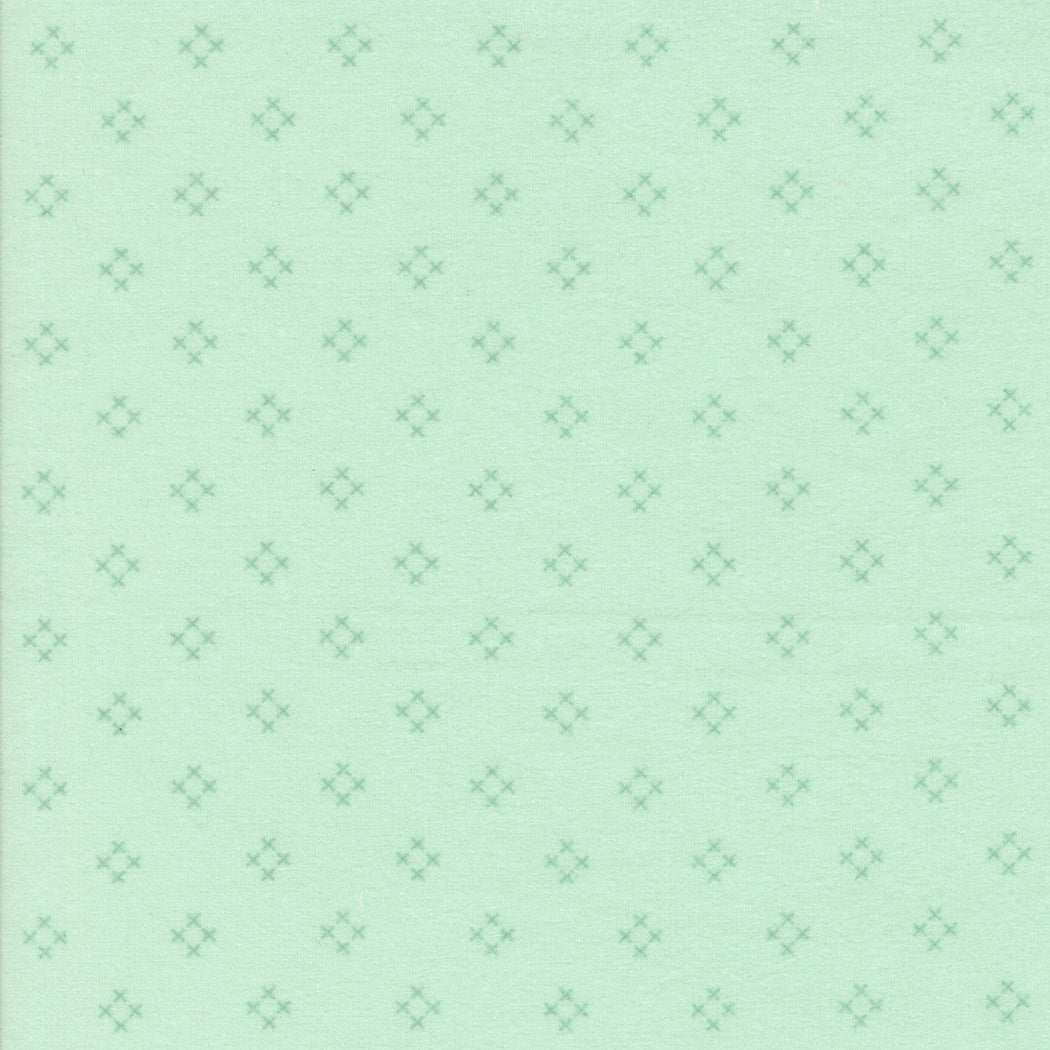 Sherbet Sunshine Flannel Diamond X Sea Glass Yardage by Corey Yoder for Moda Fabrics | 29225 25F