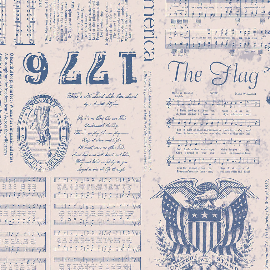 Wide Back Americana Liberty Blue Yardage by Lori Holt of Bee in My Bonnet | 108" Wide Backing Fabric | Remnant Cuts (WB16102-BLUE)