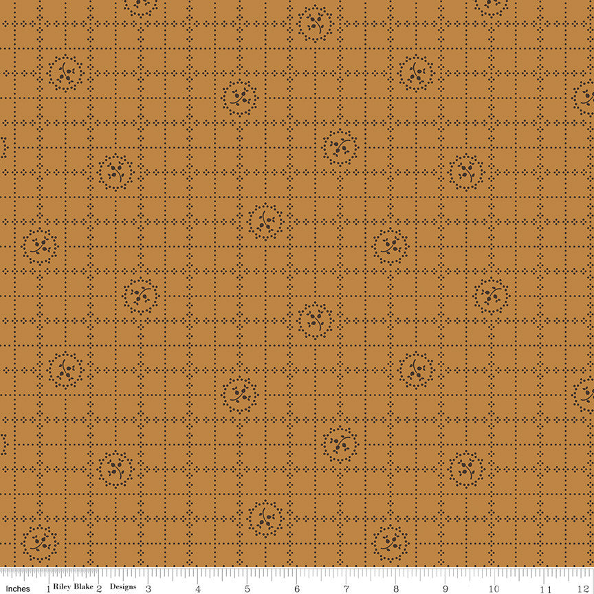 Gentler Times Delicate Butterscotch Yardage by Lori Holt of Bee in My Bonnet For Riley Blake Designs | C16475-BUTTERSCOTCH