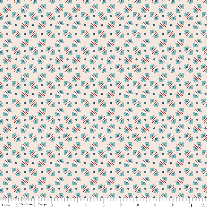 Americana Harriet Latte Yardage by Lori Holt of Bee in My Bonnet for Riley Blake Designs | C16091-LATTE