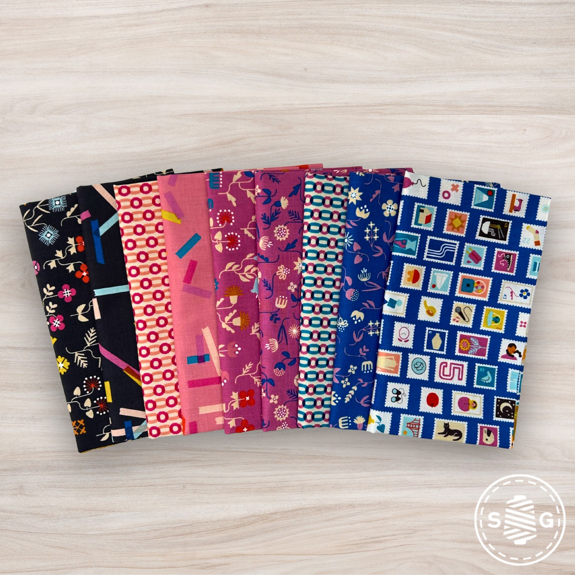 Salutations Custom Fat Quarter Bundle Colorful by Rashida Coleman Hale for Ruby Star Society | 9 Fat Quarters