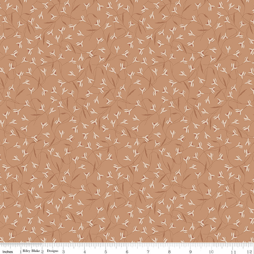 Threads of Grace Snow Drop Clay Yardage by Kassidy Grace for Riley Blake Designs | C16822-CLAY