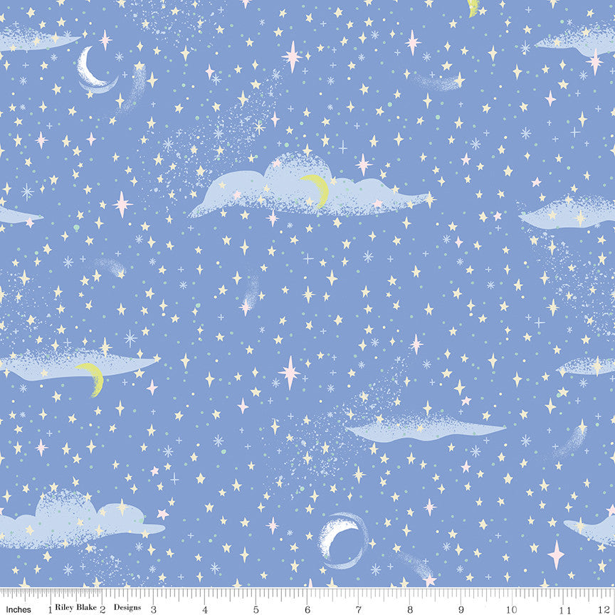 Forever Neverland Pixie Dust Periwinkle Yardage by Jill Howarth for Riley Blake Designs | C15905-PERIWINKLE