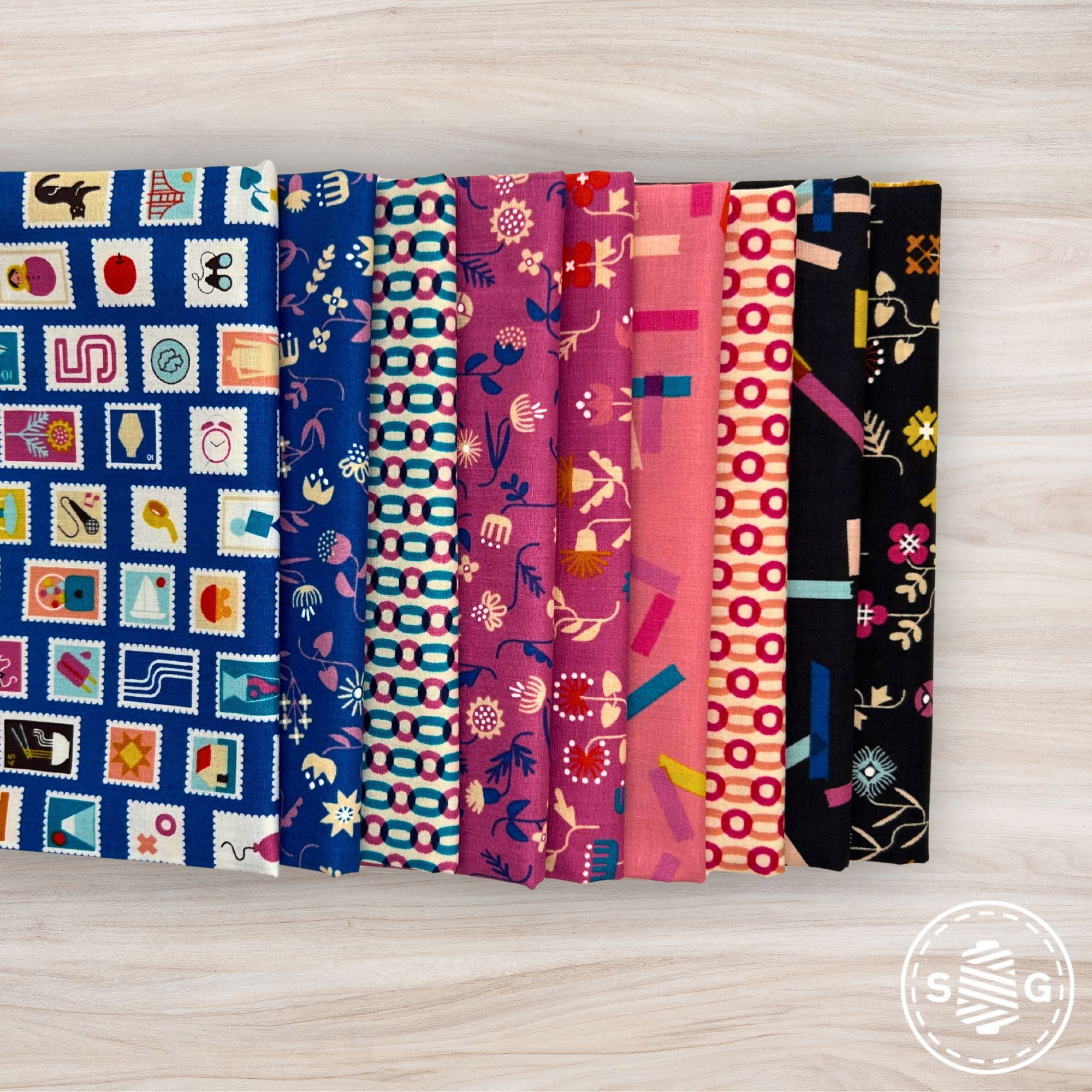 Salutations Custom Fat Quarter Bundle Colorful by Rashida Coleman Hale for Ruby Star Society | 9 Fat Quarters