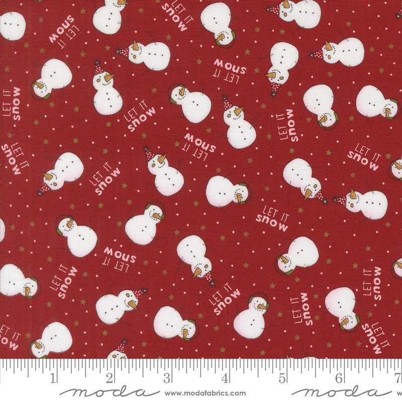 Emmitt and Ivy The Snow Kids Red Yardage by Sweetwater for Moda Fabrics | 55691 12
