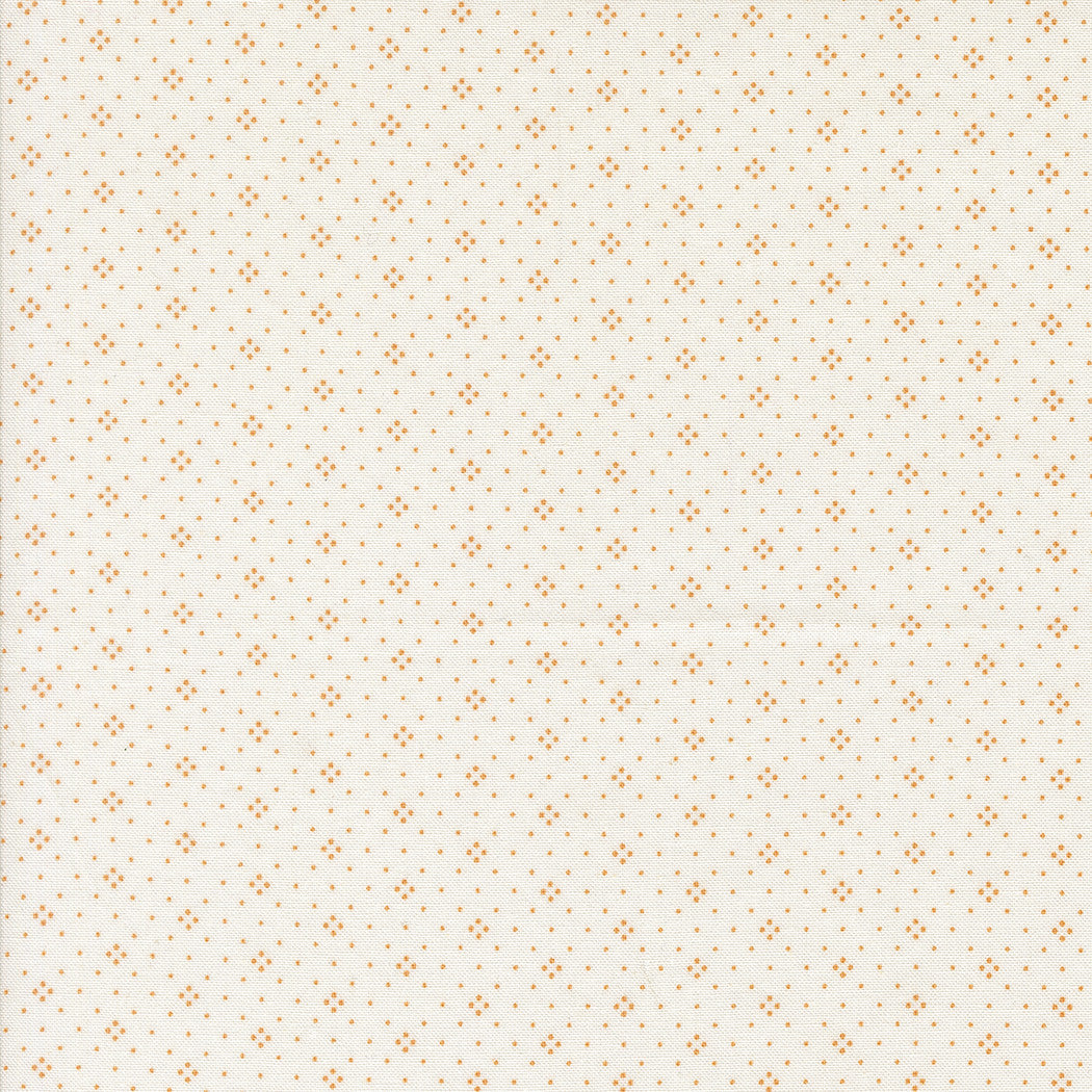 Agatha Road Eyelet Ivory Orange Yardage by Fig Tree & Co for Moda Fabrics | 20488 120