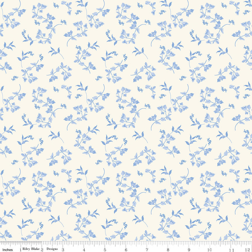 Penelope Stems Cream Yardage by My Mind's Eye for Riley Blake Designs | C16641-CREAM