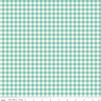 First Blooms Gingham Glacier Yardage by Heather Peterson for Riley Blake Designs | C16328-GLACIER