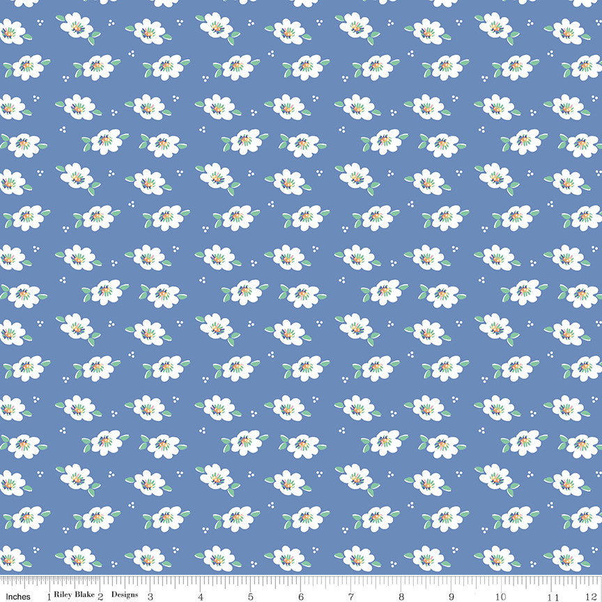 Always in Season Lazy Daisy Blueberry Yardage by American Jane for Riley Blake Designs | C15107-BLUEBERRY