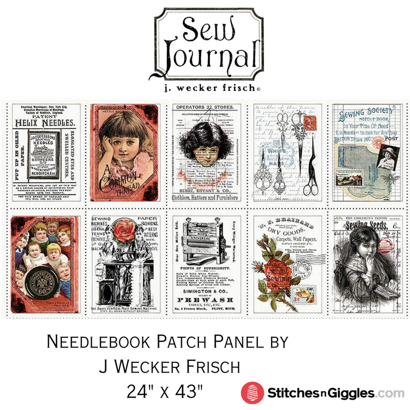 Sew Journal Needlebook Patch Panel by J Wecker Frisch by Riley Blake Designs |PD13881 PANEL