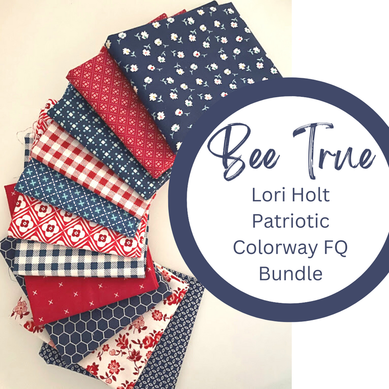 Lori Holt Patriotic Fat Quarter Bundle " Bee True" | Custom Bundle | 11 FQs