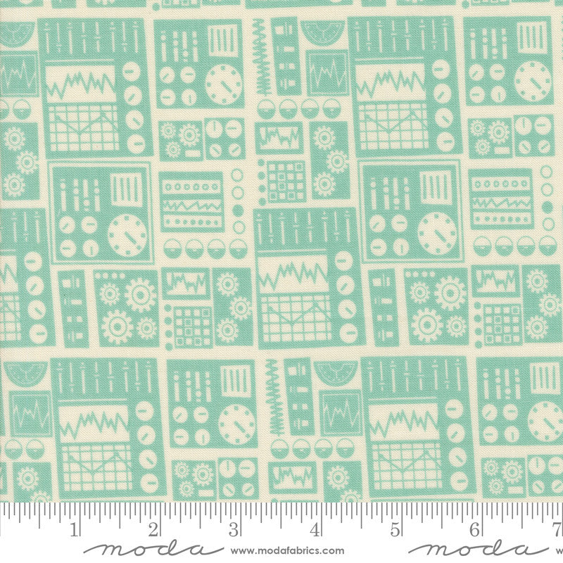 321 Blast Off Dashboard Blue Nebula Yardage by Stacy Iest Hsu for Moda Fabrics | 20953 17
