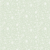 Charming Christmas Floral Outline Mint Yardage by Kelsey Carlson for Riley Blake Designs | C16354-MINT