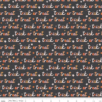 Hey Pumpkin Trick or Treat Charcoal Yardage by My Mind's Eye for Riley Blake Designs | C16034-CHARCOAL
