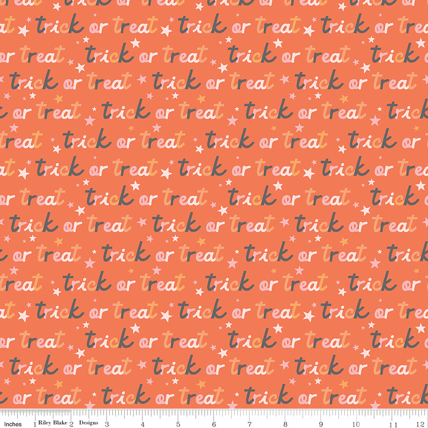 Hey Pumpkin Trick or Treat Orange Yardage by My Mind's Eye for Riley Blake Designs | C16034-ORANGE