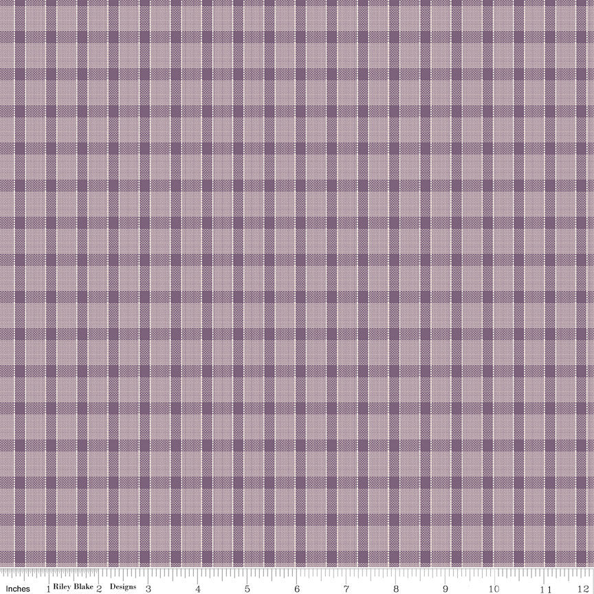 Gentler Times Whippersnapper Plum Yardage by Lori Holt of Bee in My Bonnet For Riley Blake Designs | C16488-PLUM