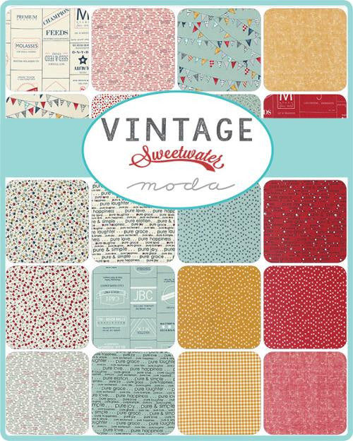 Vintage Red Background Yardage by Sweetwater for Moda Fabrics | 55659 12 Quilting Cotton Cut Options