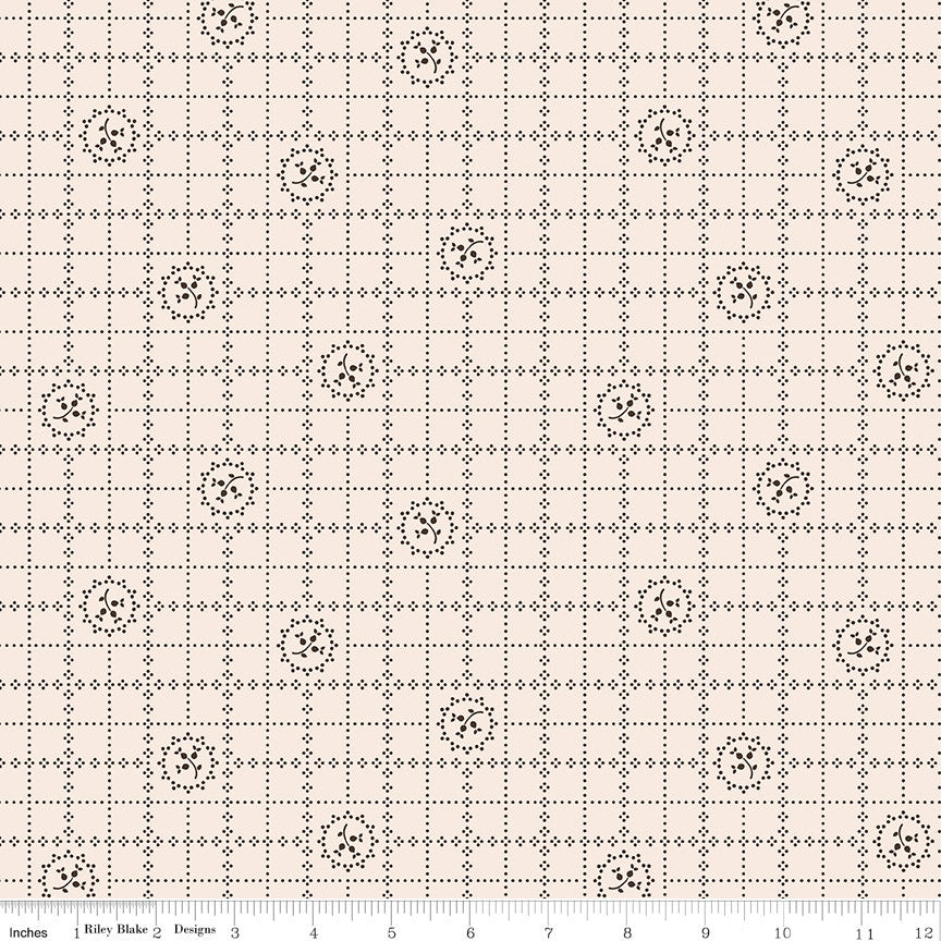 Gentler Times Delicate Raisin Yardage by Lori Holt of Bee in My Bonnet For Riley Blake Designs |  C16475-RAISIN
