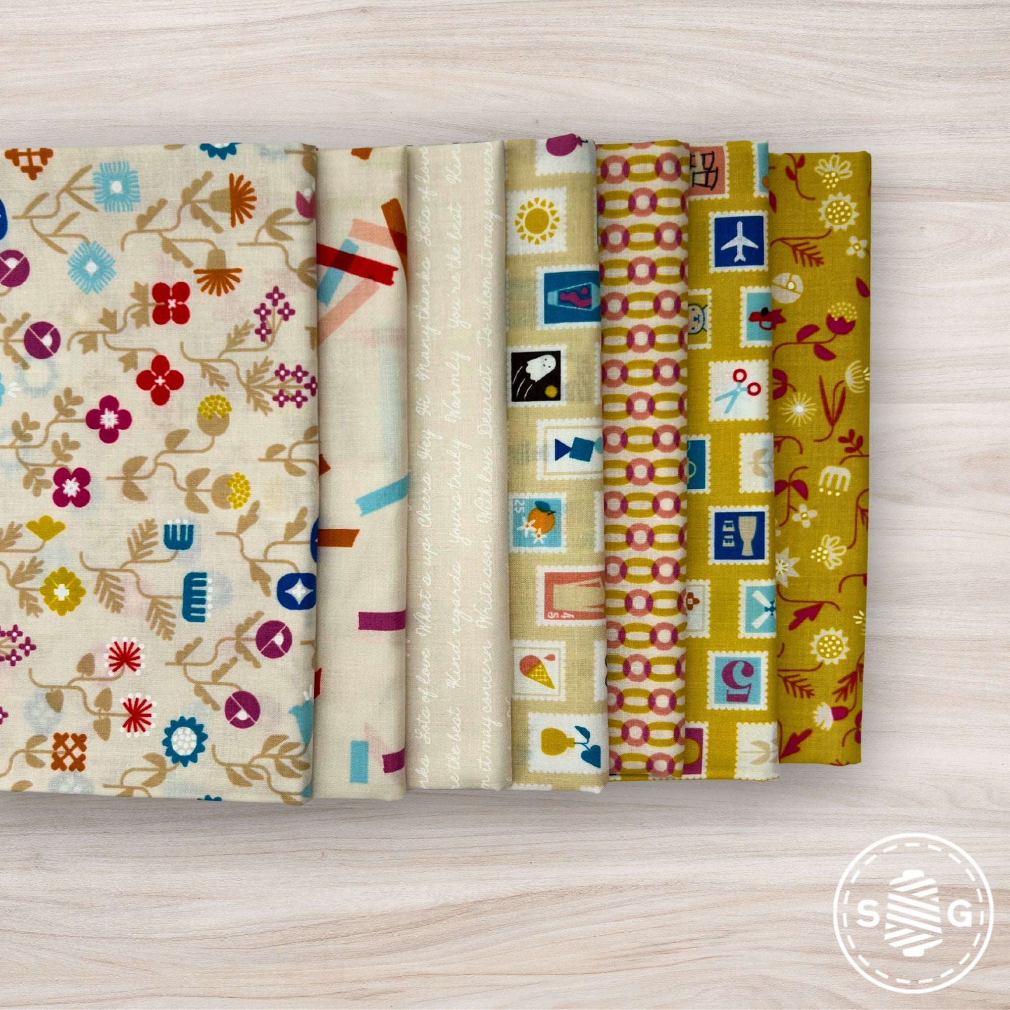 Salutations Custom Fat Quarter Bundle Low Volume by Rashida Coleman Hale for Ruby Star Society | 7 Fat Quarters