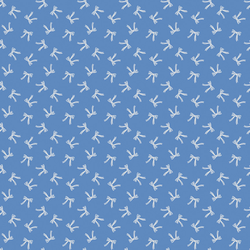 Penelope Bows Blue Yardage by My Mind's Eye for Riley Blake Designs | C16643-BLUE