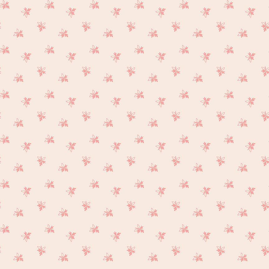 Gentler Times Endearing Coral Yardage by Lori Holt of Bee in My Bonnet For Riley Blake Designs | C16477-CORAL
