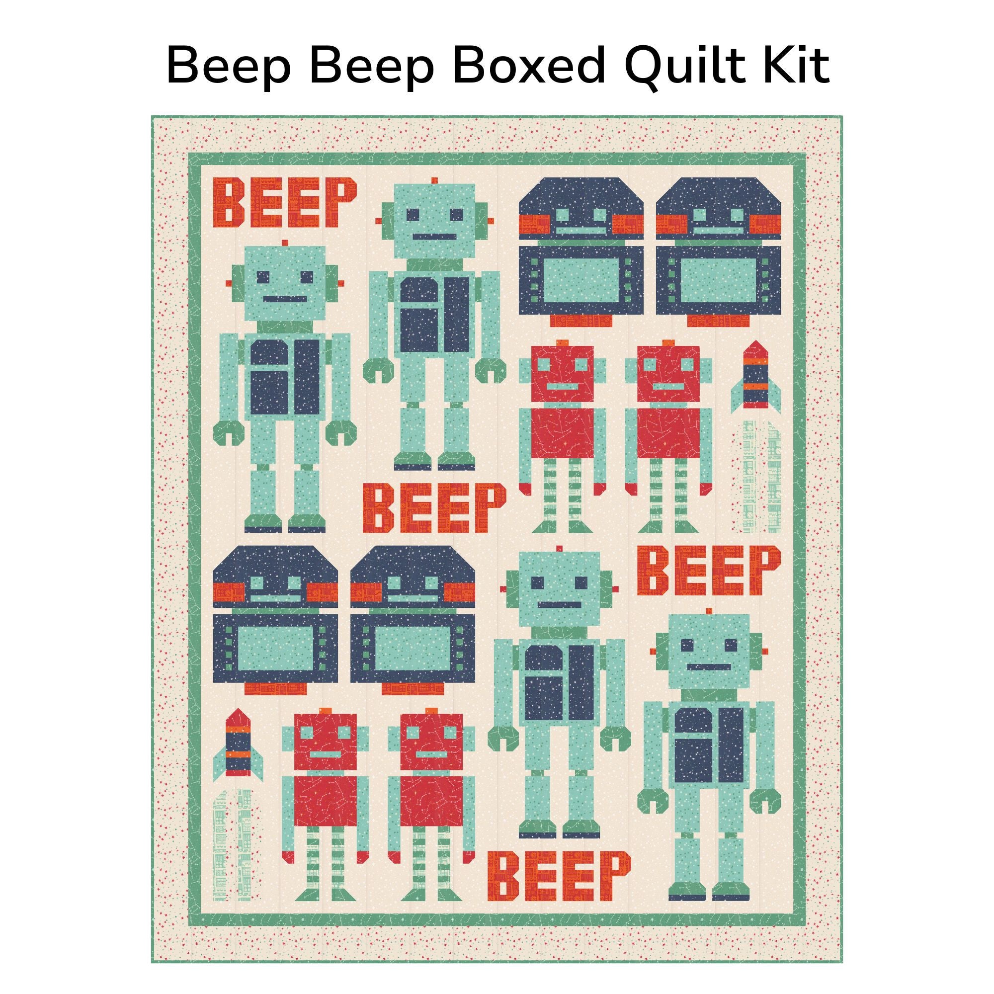 Beep Beep Quilt Kit Boxed With 321 Blast Off by Stacy Iest Hsu for Moda Fabrics | KIT20950