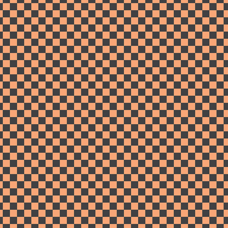 Hey Pumpkin Checks Charcoal Yardage by My Mind's Eye for Riley Blake Designs | C16036-CHARCOAL