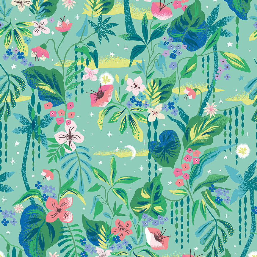 Forever Neverland Tropical Floral Songbird Yardage by Jill Howarth for Riley Blake Designs | C15903-SONGBIRD