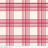 Heirloom Red Plaid Cream Yardage by My Mind's Eye for Riley Blake Designs | C14344 CREAM Quilting Cotton Fabric