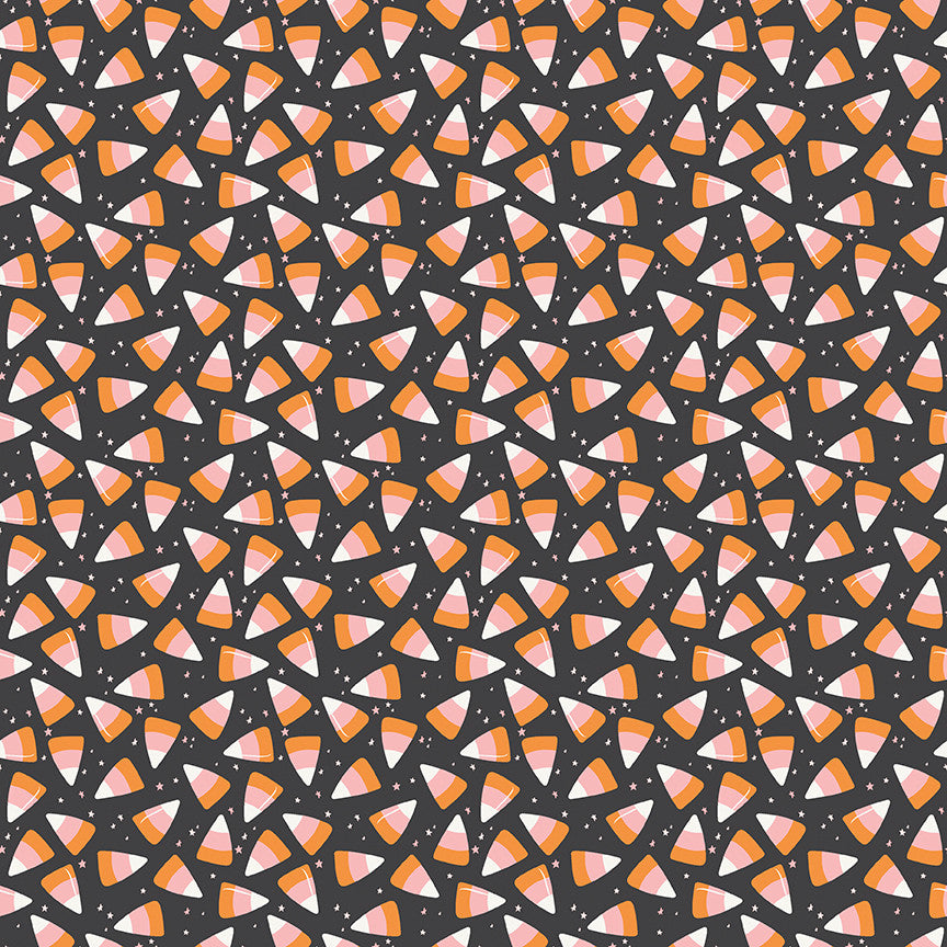 PRESALE Hey Pumpkin Corn Candy Charcoal Yardage by My Mind's Eye for Riley Blake Designs | C16035-CHARCOAL