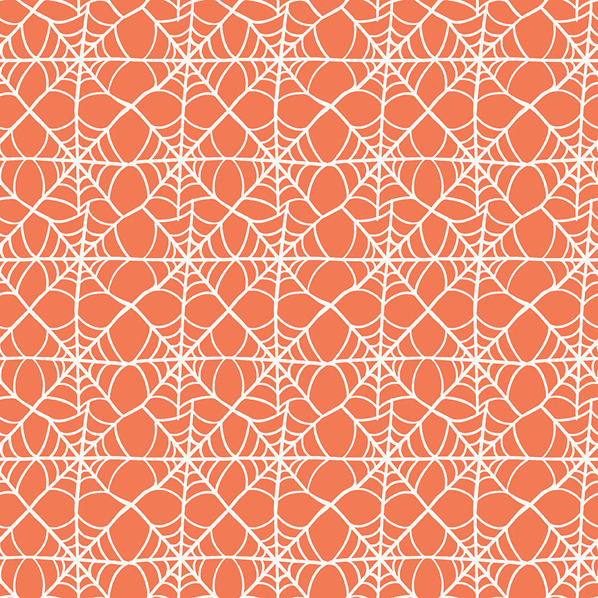 Hey Pumpkin Webs Orange Yardage by My Mind's Eye for Riley Blake Designs | C16033-ORANGE