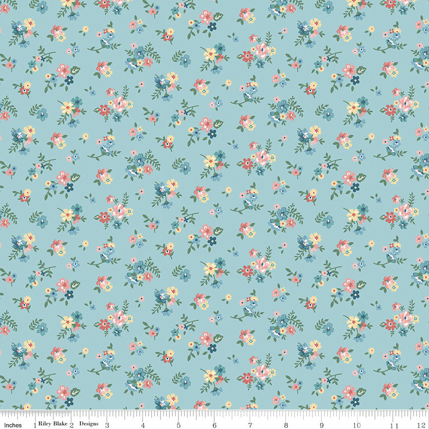 Mary Catherine Ditsy Floral Songbird Yardage by Amy Smart for Riley Blake Designs | C16703-SONGBIRD