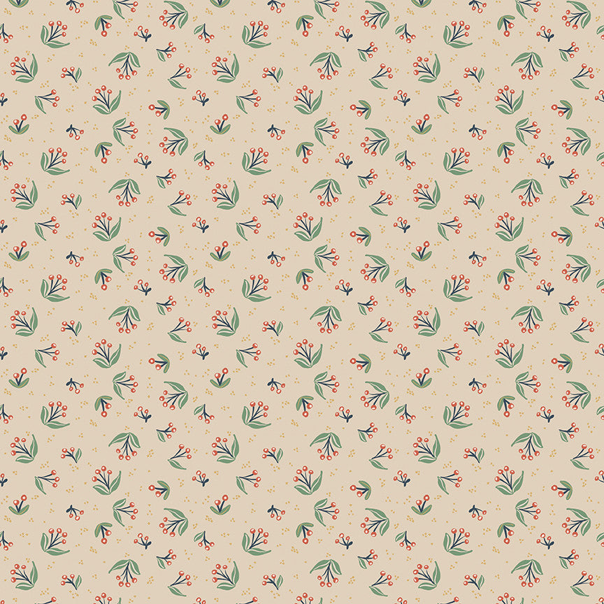 Ivy Reese Berry Branches Latte Yardage by Deena Rutter for Riley Blake Designs | C16603-LATTE