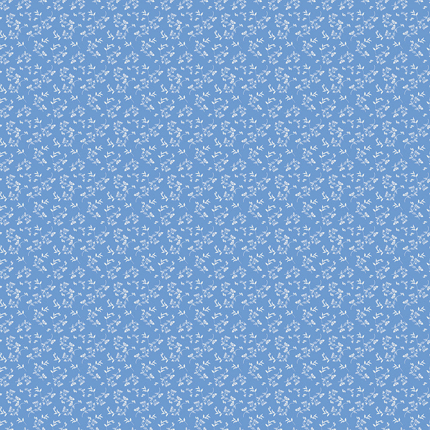 Penelope Mini Stems Blue Yardage by My Mind's Eye for Riley Blake Designs | C16646-BLUE