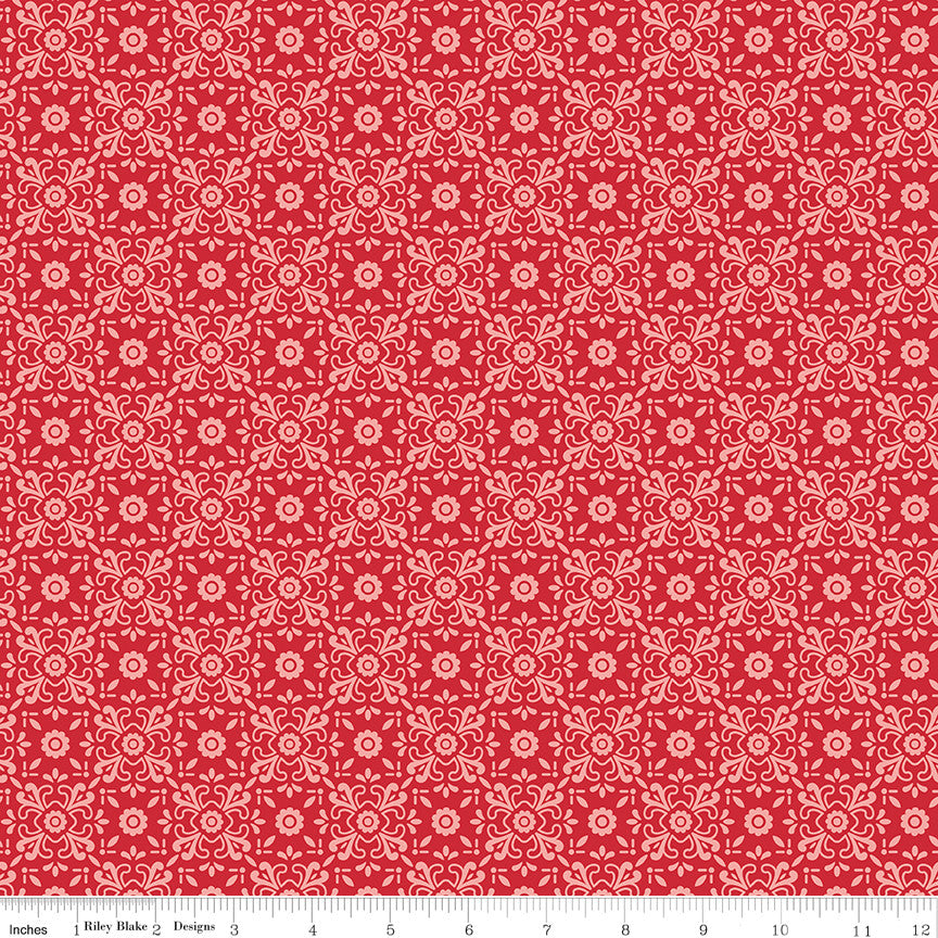 Americana Justice Riley Red Yardage by Lori Holt of Bee in My Bonnet for Riley Blake Designs | C16095-RILEYRED