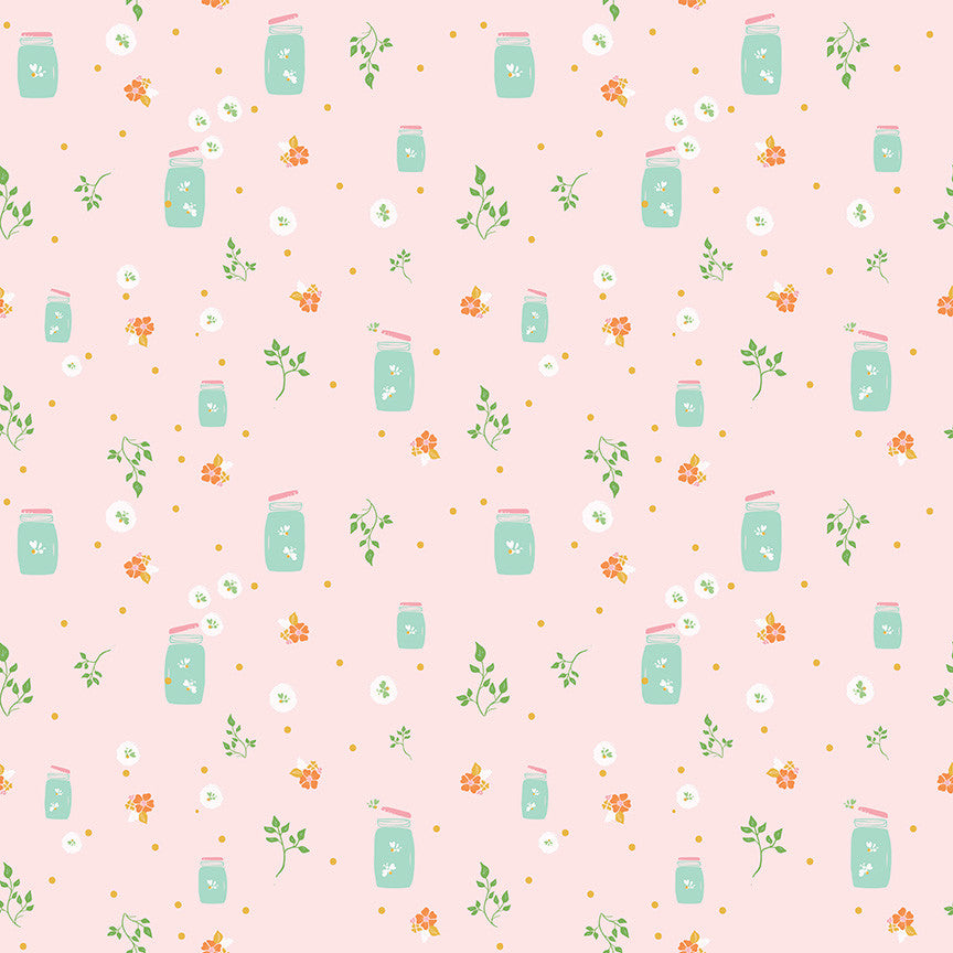 Summer Skies and Fireflies Fireflies Pink Yardage by Gracey Larson for Riley Blake Designs | C16373-PINK