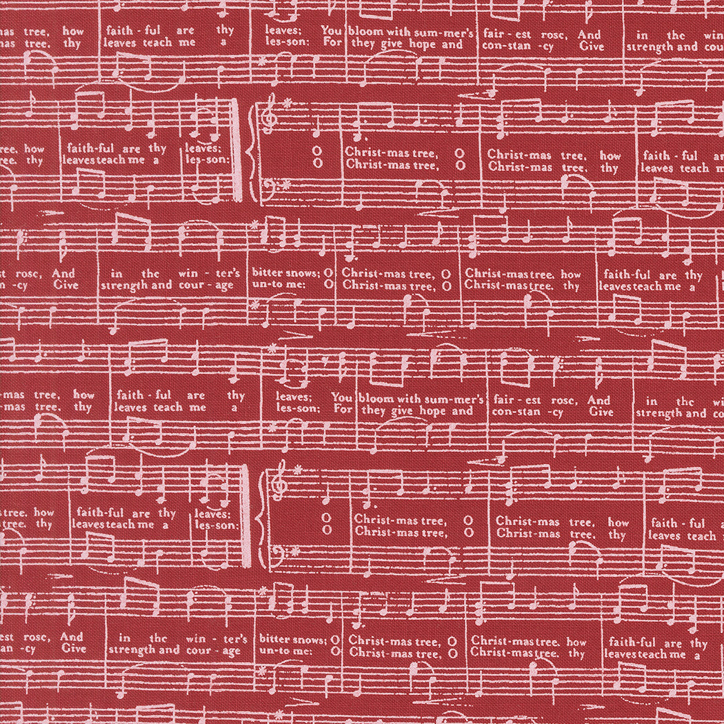 Berry And Pine O Christmas Tree Cranberry Yardage by Lella Boutique for Moda Fabrics | 5244 14