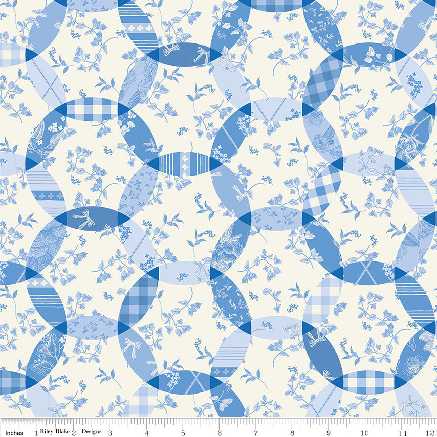 Penelope Cheater Print Cream Yardage by My Mind's Eye for Riley Blake Designs | C16647-CREAM