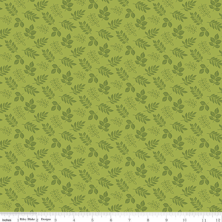 Little Darlin' Leaves Green Yardage by the RBD Designers for Riley Blake Designs | C16974-GREEN