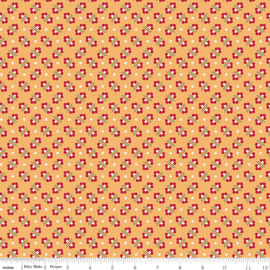 Americana Harriet Marigold Yardage by Lori Holt of Bee in My Bonnet for | 5 Yard Backing | C16091-MARIGOLD