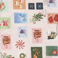 Tiny Christmas Christmas Stamps Snow Yardage by Lizzy House for Moda Fabrics | 37132 11