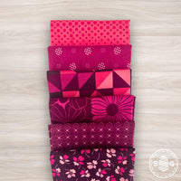Color Crush Custom Fat Quarter Bundle Pink by V and Co. for Moda Fabrics | 6 Fat Quarters