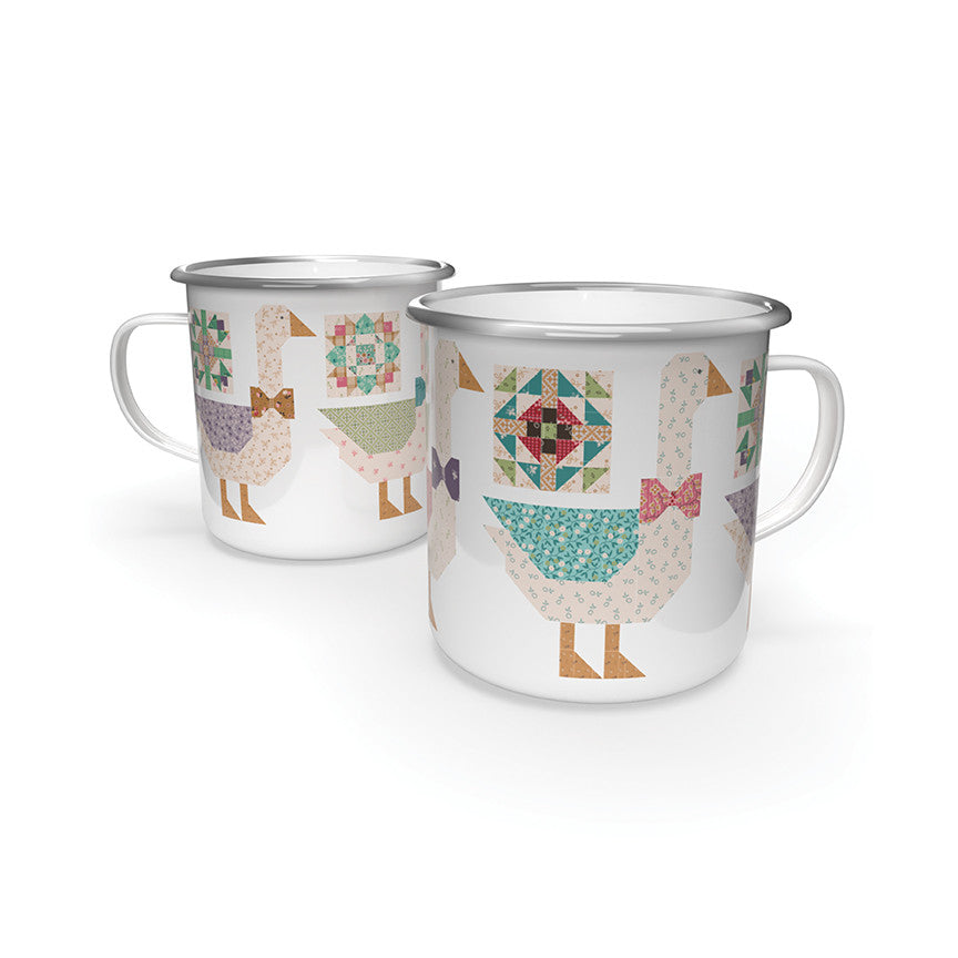 Lori Holt Gentler Times Enamel Tin Mug by Lori Holt of Bee in My Bonnet | Coffee Mug  | ST-42328