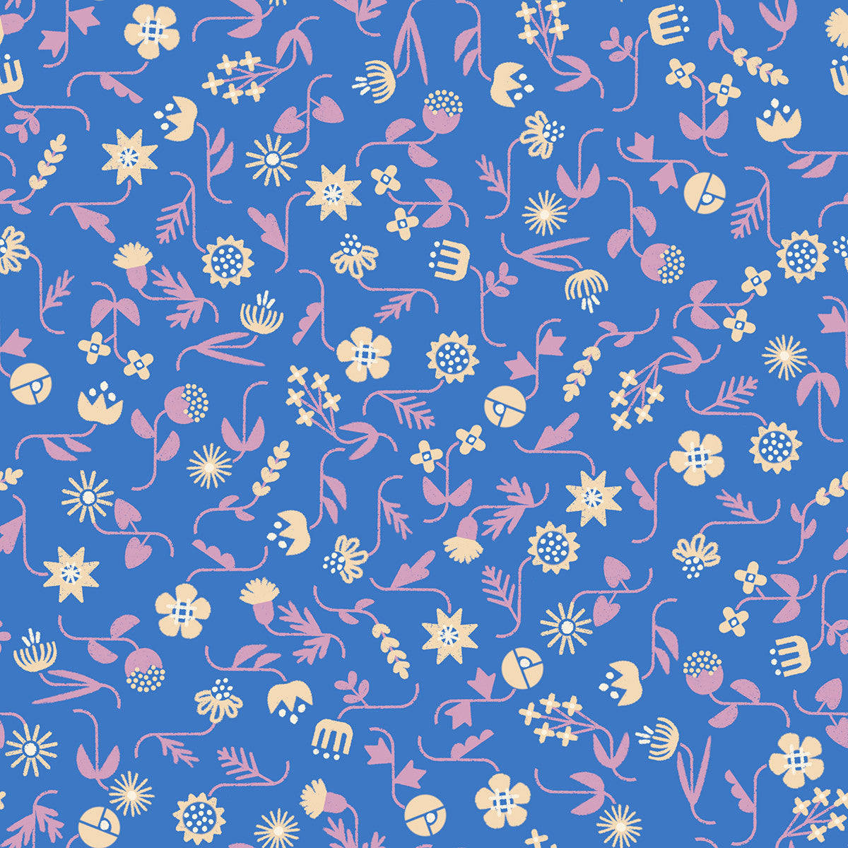 Salutations Flowery Florals Lapis Yardage by Rashida Coleman Hale for Ruby Star Society | RS1095 15