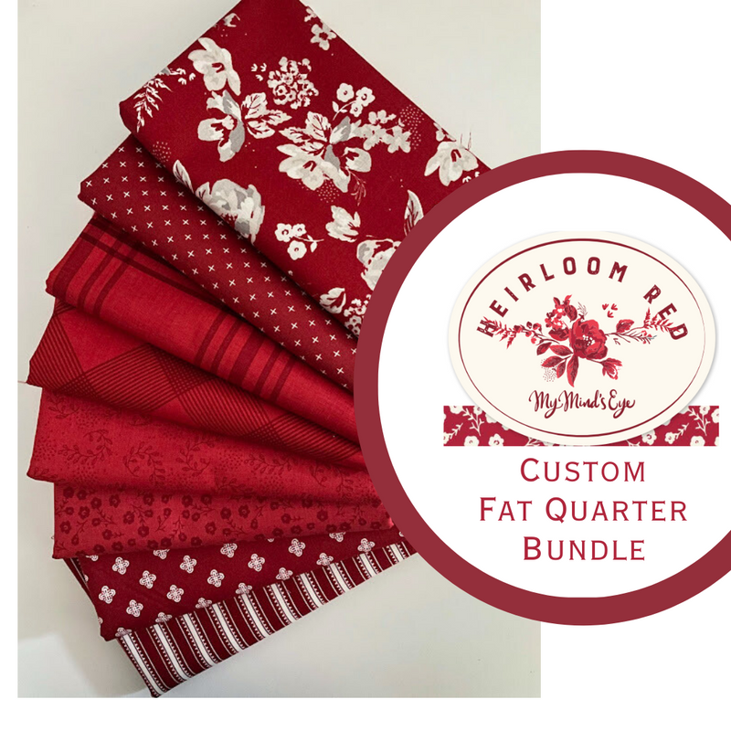 Heirloom Red Custom Bundle by My Mind's Eye for Riley Blake Designs | 9 FQs