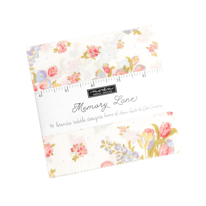 Memory Lane Charm Pack 5" by Brenda Riddle Designs for Moda Fabrics | 42 Precut 5" Squares | 18780PP