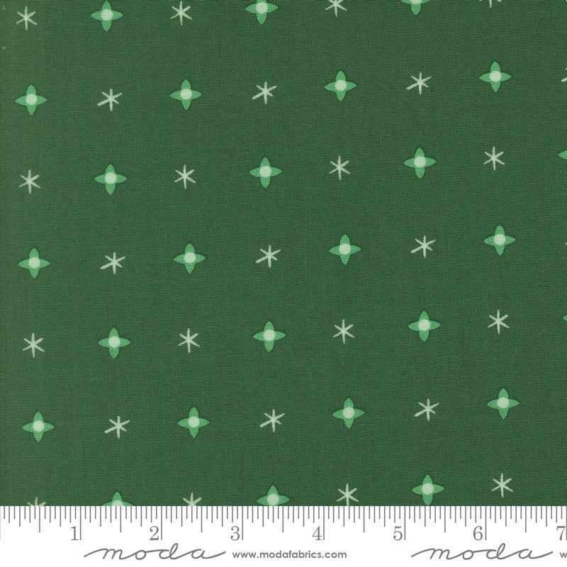 Tiny Christmas Christmas Star Pine Yardage by Lizzy House for Moda Fabrics | 37135 19
