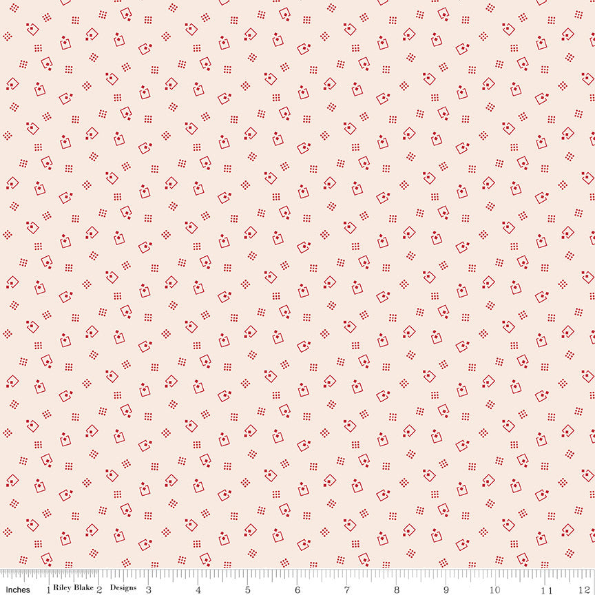 Americana Loyal Schoolhouse Yardage by Lori Holt of Bee in My Bonnet for | 5 Yard Backing | C16098-SCHOOL