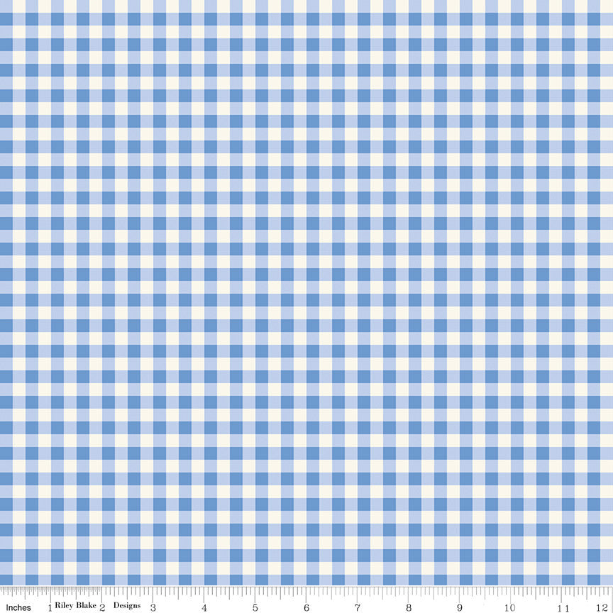 Penelope Gingham Cream Yardage by My Mind's Eye for Riley Blake Designs | C16644-CREAM