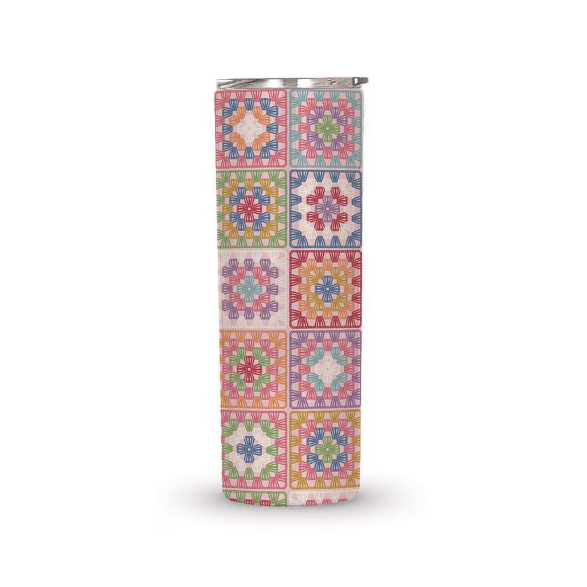 20" Tall Crochet Tumbler by Lori Holt of Bee in My Bonnett | Double-Wall Stainless Steel Tumbler | ST-43609